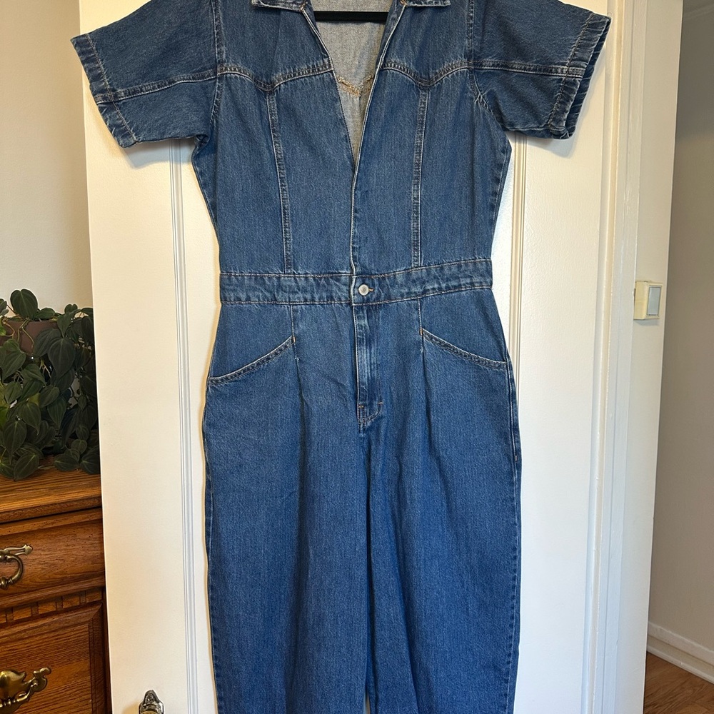 Free People - We The Free Marla Trouser Denim Short Sleeve Jumper